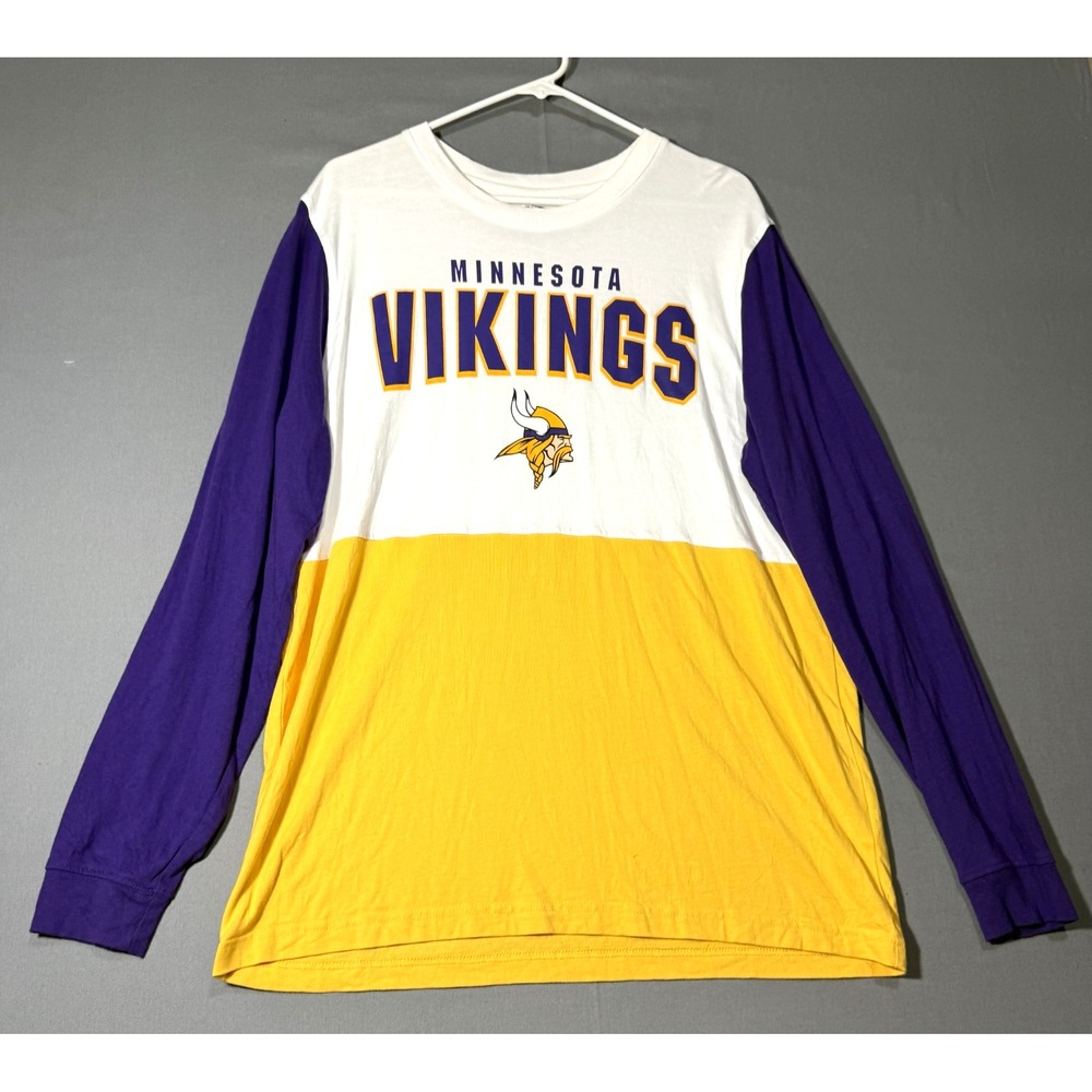 NFL VIKINGS G-III HANDS HIGH ADULT LONG SLEEVE T-SHIRT L LG LARGE Rare HTF